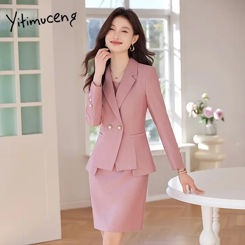 Nový dvojitý oblek s dlhým rukávom Obliekanie Dvojdielne sada Mastá farba dochádzanie Slim Fit Formal Coat Pracovná súprava