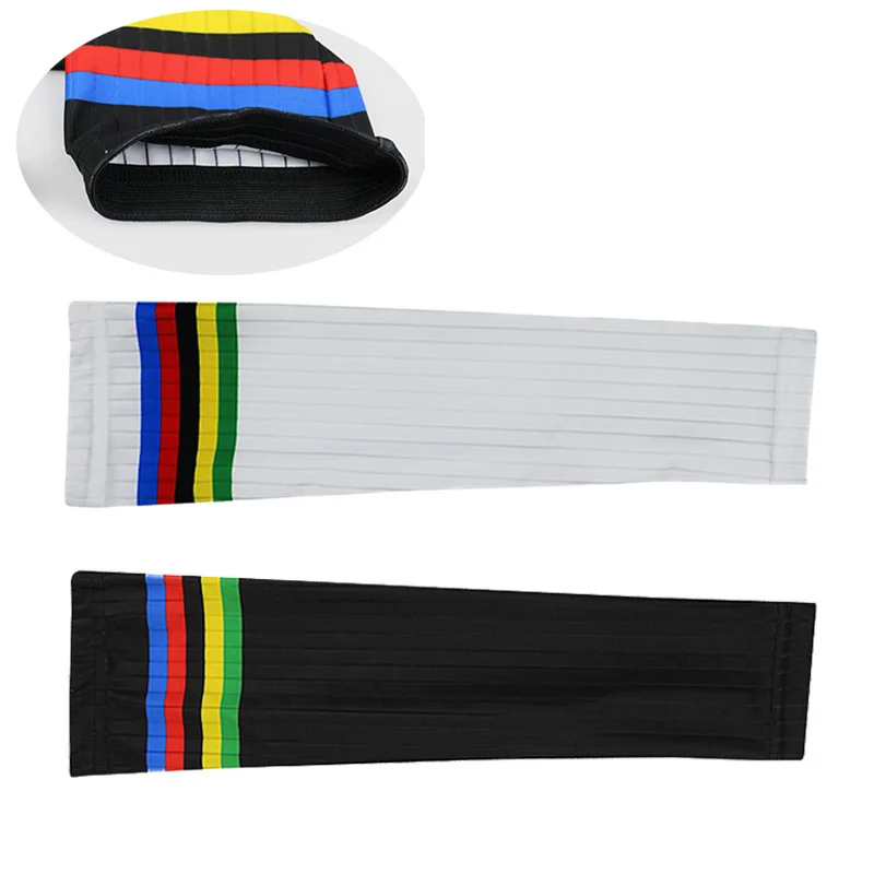 Nový dúhový pruh Aero Cycling Ruckve Champion Summer On Sunkreen Cool Road Road Running Bike Arme Sports Doplnky Men Ženy