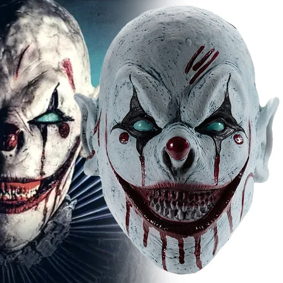 Nový film 2025 The Jack in the Box Cosplay maska ​​Maska pre dospelých Terror Clown Masky desivé krvavé prilby Halloween