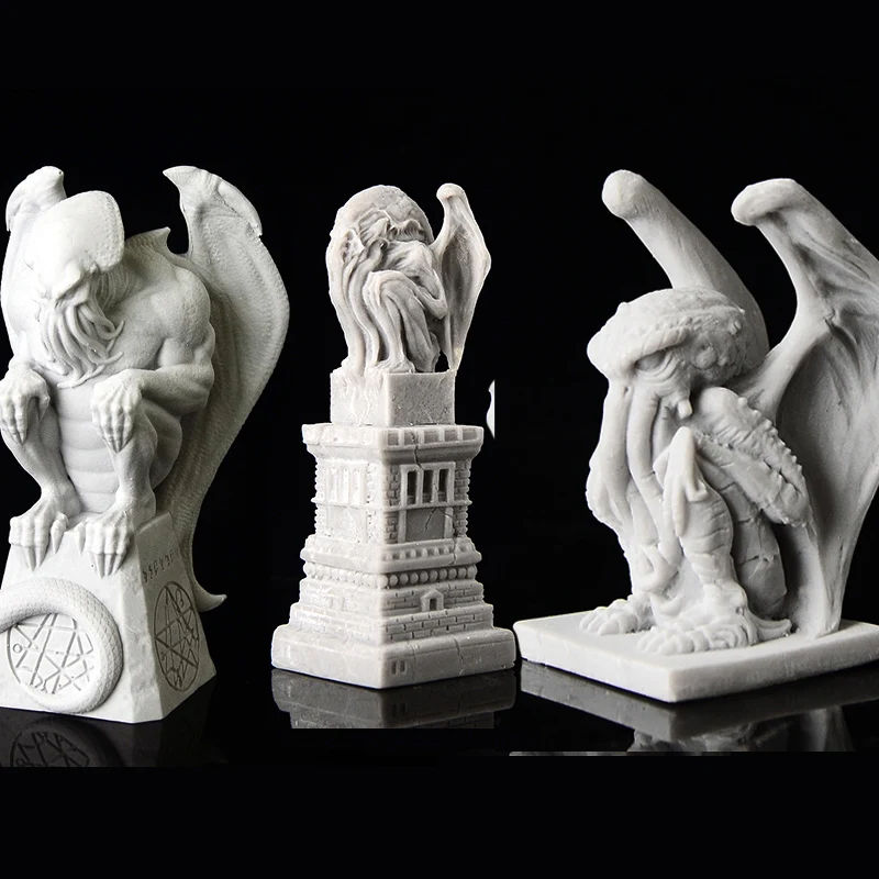 [Nový] Film Cthulhu Mythos Socha Cthulhu Thinker Garage Resin Figure Model Room Disk Darček pre deti pre deti