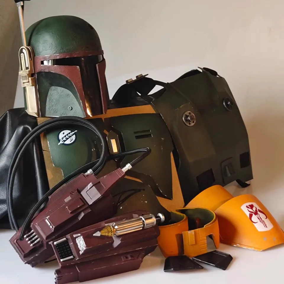 Nový film Fett Boba Suit Cosplay kostým Uniforma Halloween Karneval Party Role Play Cosplay Weapon Ress