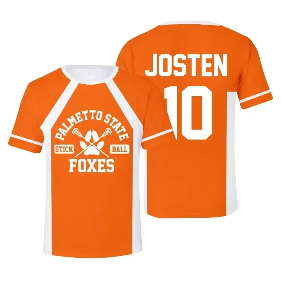 Nový Foxhole Court Palmetto Štátne líšky Lacrosse Jersey Cosplay Wilds Minyard 3D Tričko Men/dámske oblečenie detské odpaliská