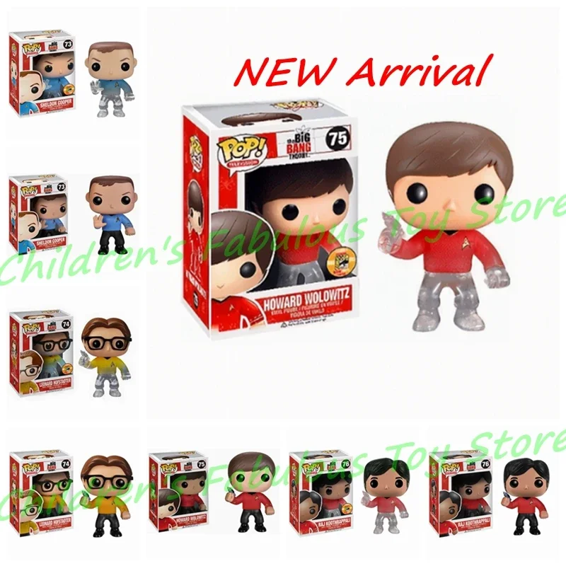 NOVÝ FUNKO Pop the Big Bang Theory Series #73 Sheldon #74 Leonard #75 Howard #76 Raj Action Figure Model Hračky pre deti