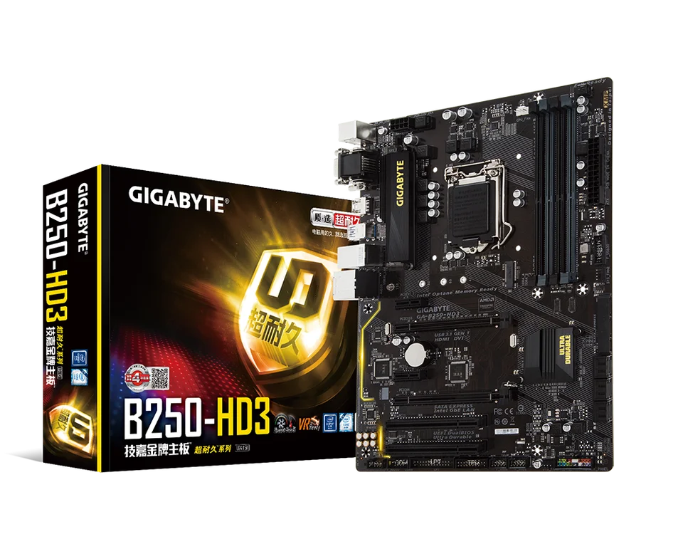 Nový Gigabyte B250 HD3 Desktop základná doska LGA 1151 Podpora 6./7. gen i7 i3 DDR4 64 GB M.2 SSD