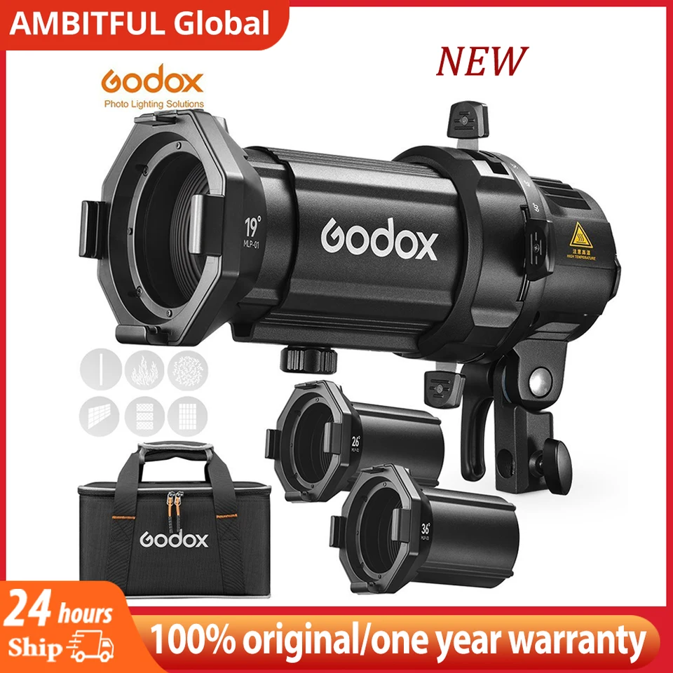 NOVÝ GODOX MLP Spotlight Mount Set 19 ° / 26 ° / 36 ° Modifikátory osvetlenia Godox Mount Lights Príslušenstvo pre ML60 BI ML30 BI