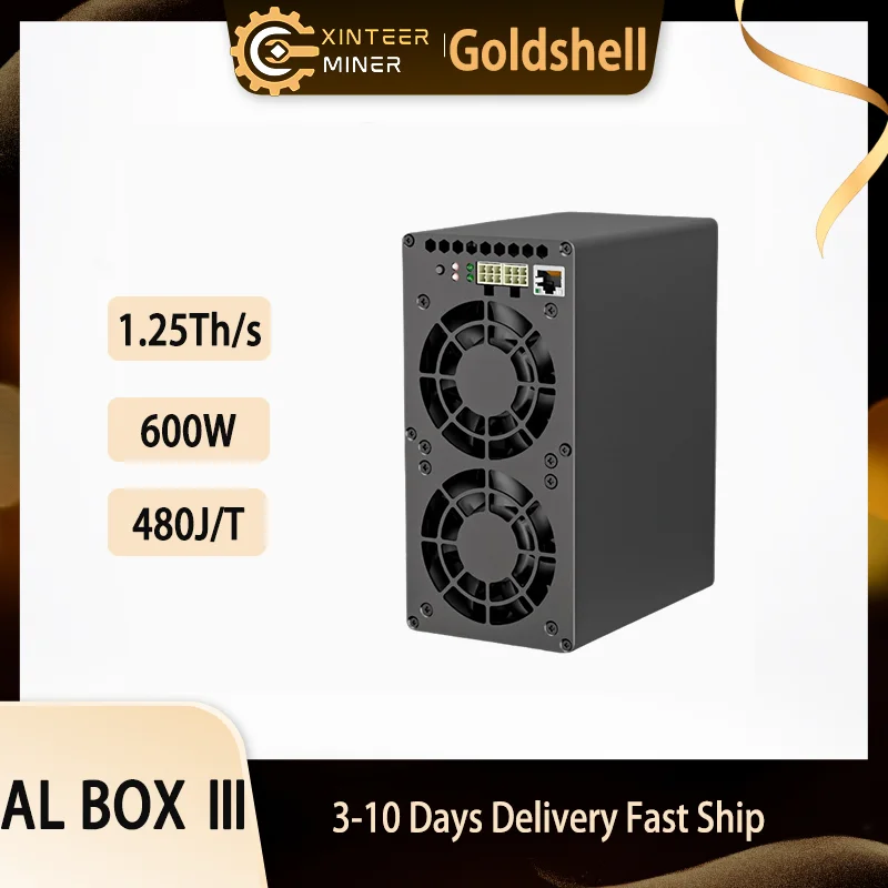 Nový Goldshell Al Box Al-Box III 1.25th/s 600 W Alph Miner Blake3 Albox Algoritmus Alepium Miner