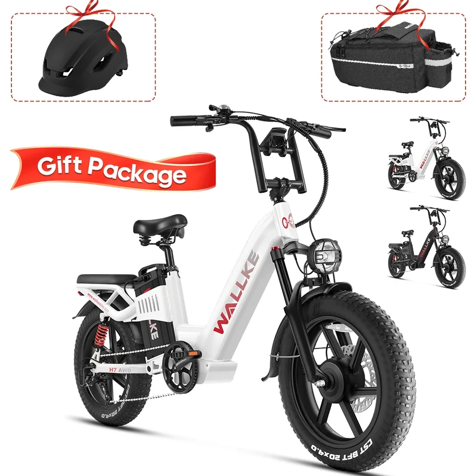 Nový H7 AWD pre dospelých 1200 W/2000 W Single a Double Motor 48 V 40/60 A 20 palcových tukových pneumatík Urban Electric Bike s ovládaním aplikácií