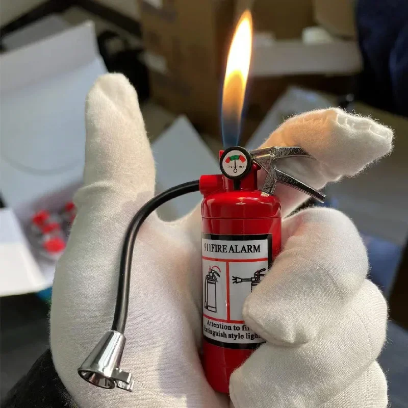 Nový hasiaci prístroj zapaľovač zapaľovač kovové kovové svetlo Free Fire Fire Butane Plynové potrubie Zapaľovač zapaľovač cigariet Cigaret