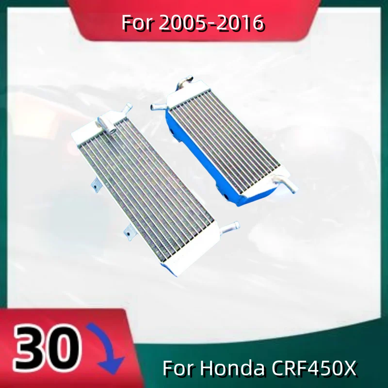 Nový hliníkový radiátor L+R na roky 2005-2016 Honda CRF450X CRF 450 X Cooler Cooent 2005 2006 2007 2008 2009 2009 2010 2011 2011 2013 2014 2014