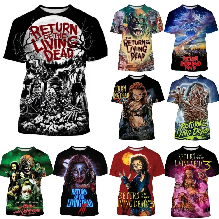 Nový horor film The Return of the Living Dead 3D tlač Tričko Tričt