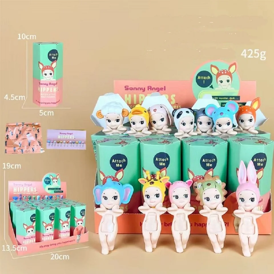 Nový horúca predaj Sonny Angel Blind Box 20. výročie Hippers Pozerali sa späť anime figúrky ozdoby Dolls Fanúšikovia hračky pre deti gif