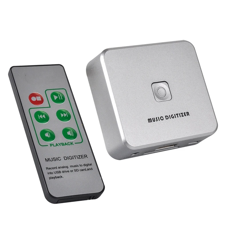 Nový hudobný digitátor Audio Capture Recorder Box Prevod starej analógovej hudby na podporu mp3 USB Drive alebo SD karta