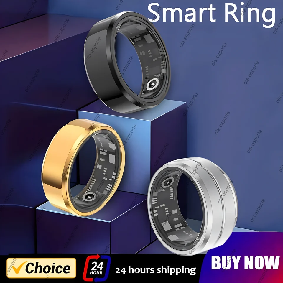 Nový inteligentný prsteň pre Android iOS srdcová frekvencia Krv kyslík Smart Sleeping Monitor IP68 nepremokavý viacerý režimy kruhu pre mužov