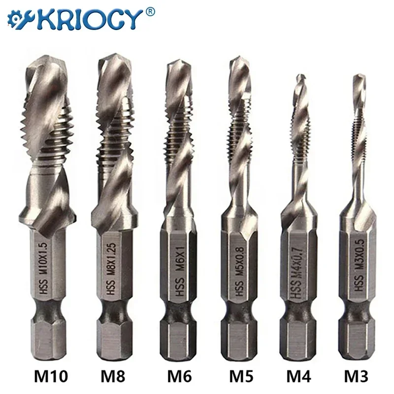 Nový kohútik Bit Bit Set Hex Dress Titanium Pletel HSS skrutkovačka bit skrutkovacia skrutka TAP M3 M4 M5 M6 M8 M10 ručné náradie
