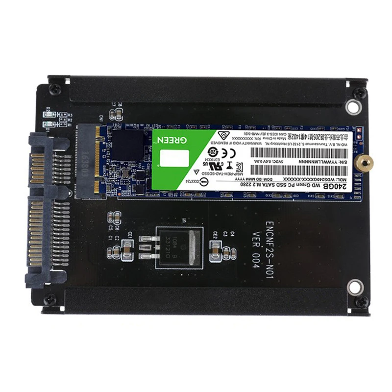 Nový kovový puzdro B+M Socket 2 M.2 NGFF (SATA) SSD až 2,5 SATA Adapter pre 2230/2242/2260/2280 mm m2 NGFF SSD SISD STIVE STATION PLATNÝ DIVOR