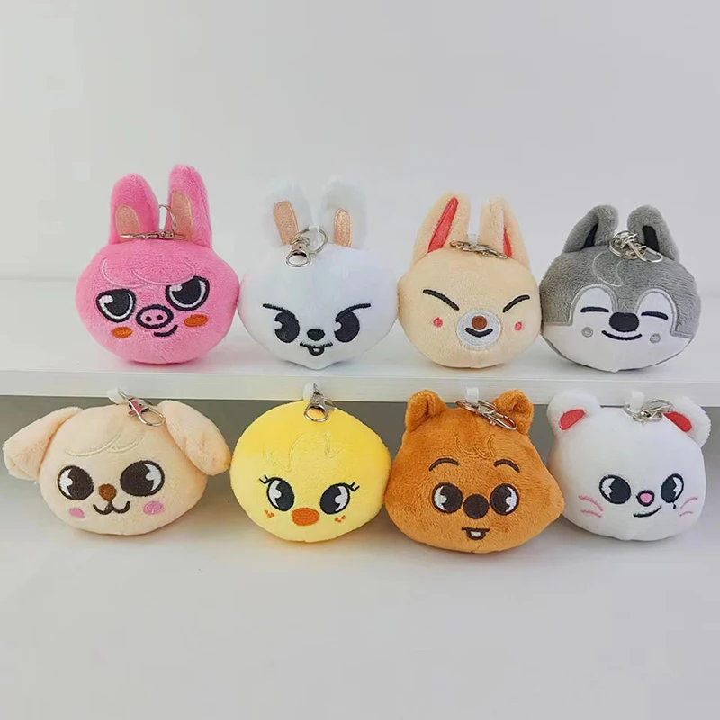 Nový Kpop roztomilý plyšový keychain mačka Fox Rabbit Cotton Doll Hray Keyring batoh batohu prívesok auta Kľúčové reťazce pre ženy darček