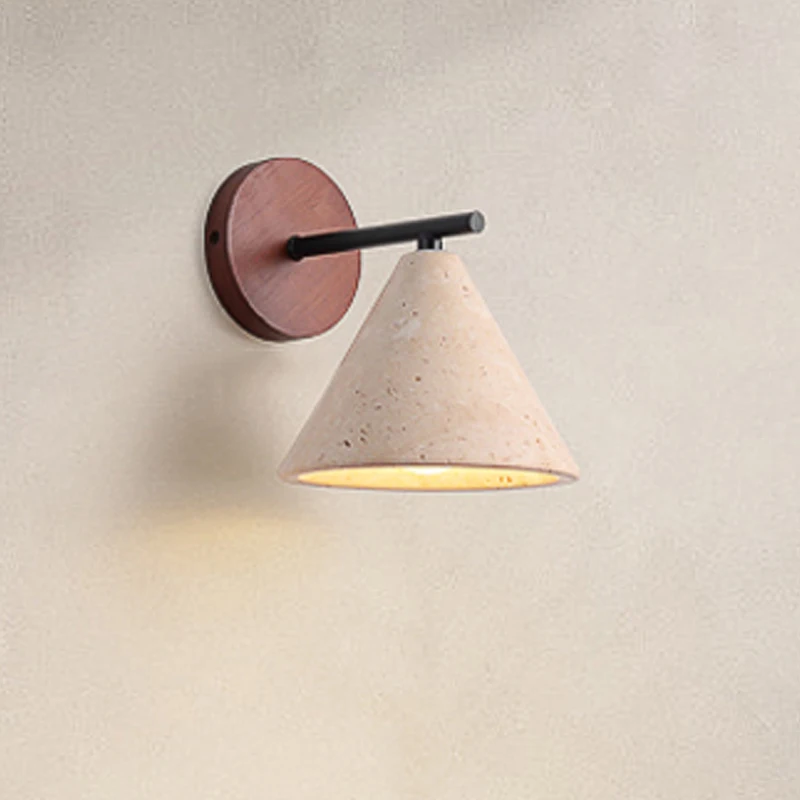 Nový kreatívny dizajn kužeľový trojuholník domáca dekorácia nástenné svetlo wabi sabi homestay hotelové spálne koridor schodisko schodisko sáčok LED lampa
