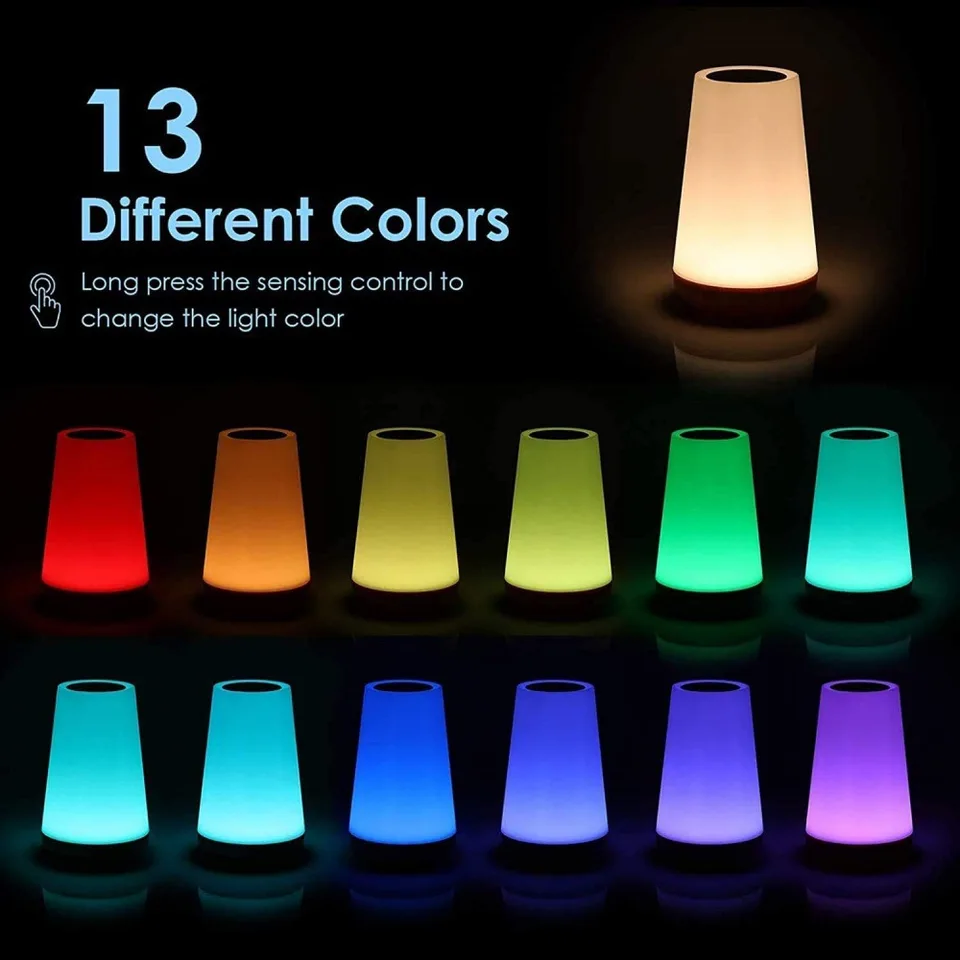 Nový kreatívny drevený dotyk diaľkové ovládanie farebná atmosféra lampa lôžko LED Desktop vonkajšie dekorácie Light Nočné svetlo