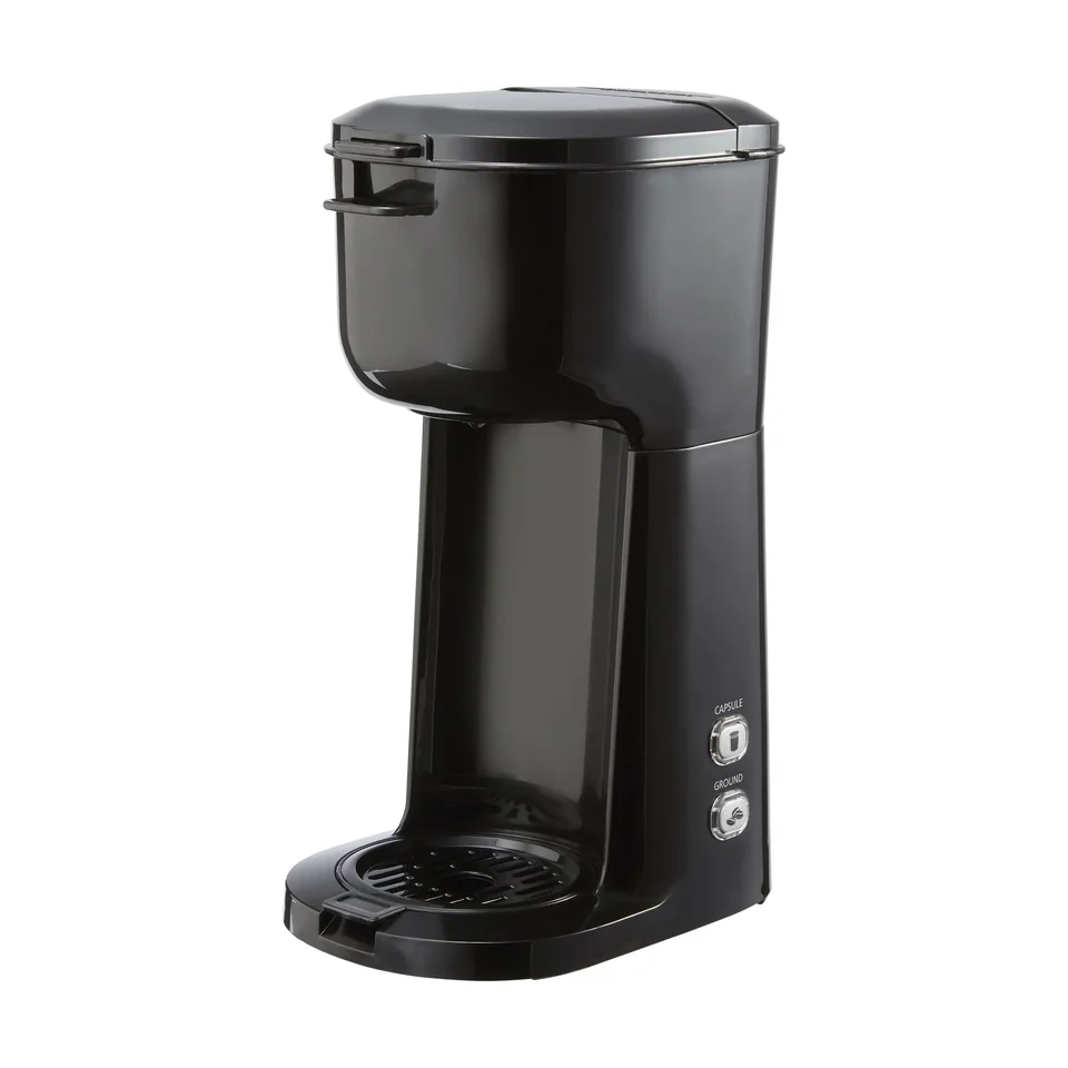 Nový kávovar Single Serve, 1 šálka kapsuly alebo mletá káva, čierna, nový, model: 202140