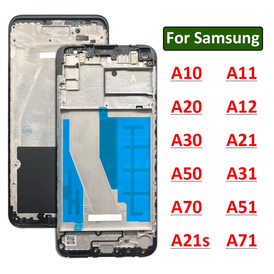 Nový LCD rámový rám stredného rámca Záložný kryt predného rámu pre Samsung A10 A20 A30 A50 A50 A70 A21S A11 A12 A21 A31 A51 A71