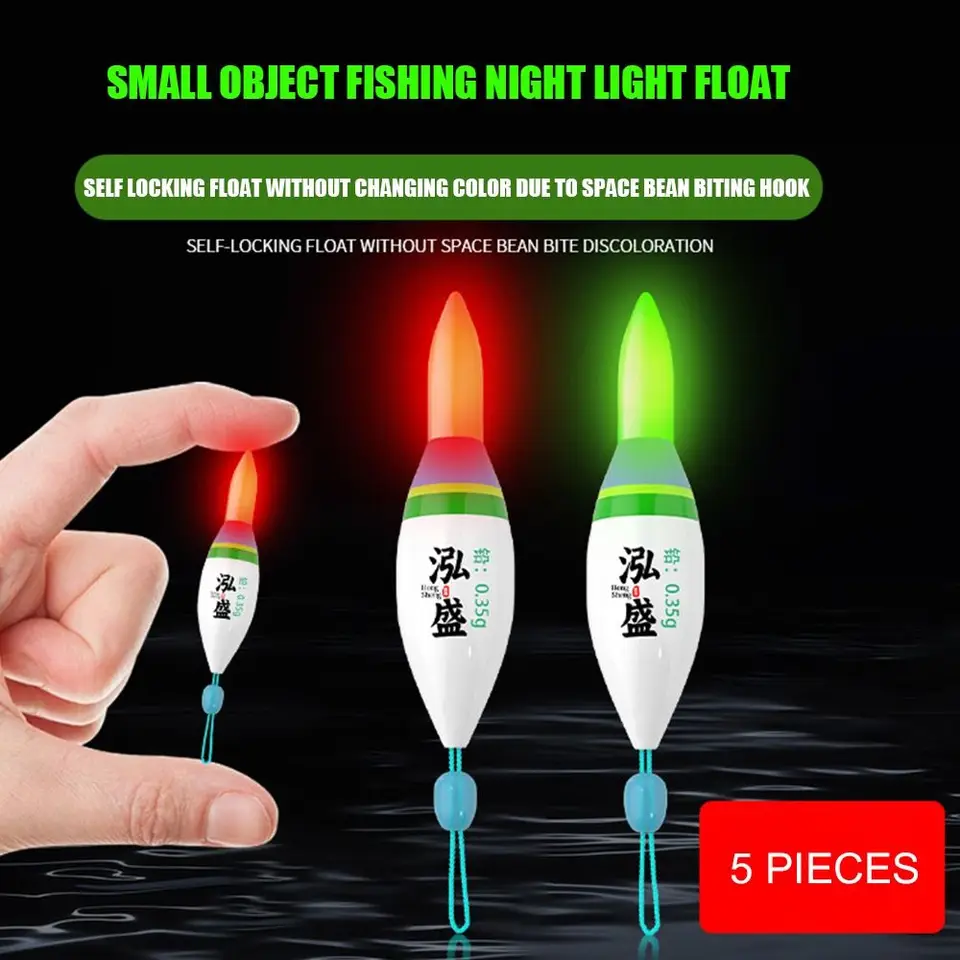 Nový LED elektronický rybársky indikátor Float Indikátor sklz drift trubice svetlo Float zelené svetlo 311 batériu Rymľovanie plavákov krátky chvost
