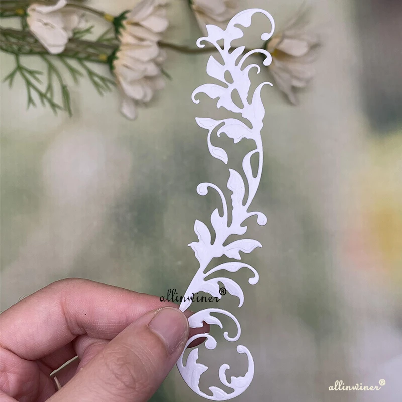 Nový listový vinkový prúžok kovové rezanie zomiera pre DIY ScrapBooking Album PAPIERKY KARTY DEKORATÍVNE CRAVY REDOVANIE Die Cuts