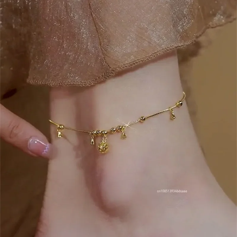 Nový luxusný dĺžka dizajn Malé zvončeky pre ženy Elegantné nohy reťaz jednoduché šperky narodeniny darček letné náramky