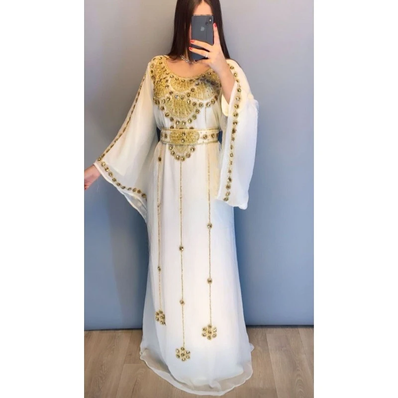Nový marocký kaftánsky africký kaftan arabské šaty Abaya Caftan pre henu