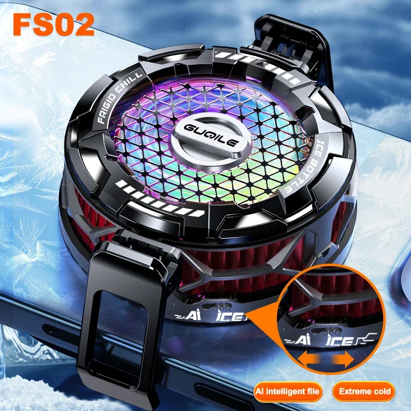 Nový mobilný telefón FS02 Magnetický/zadný klip 2 v 1 chladiaci chladič 15W/23W/AI Game Cooler pre iOS Android Tablet