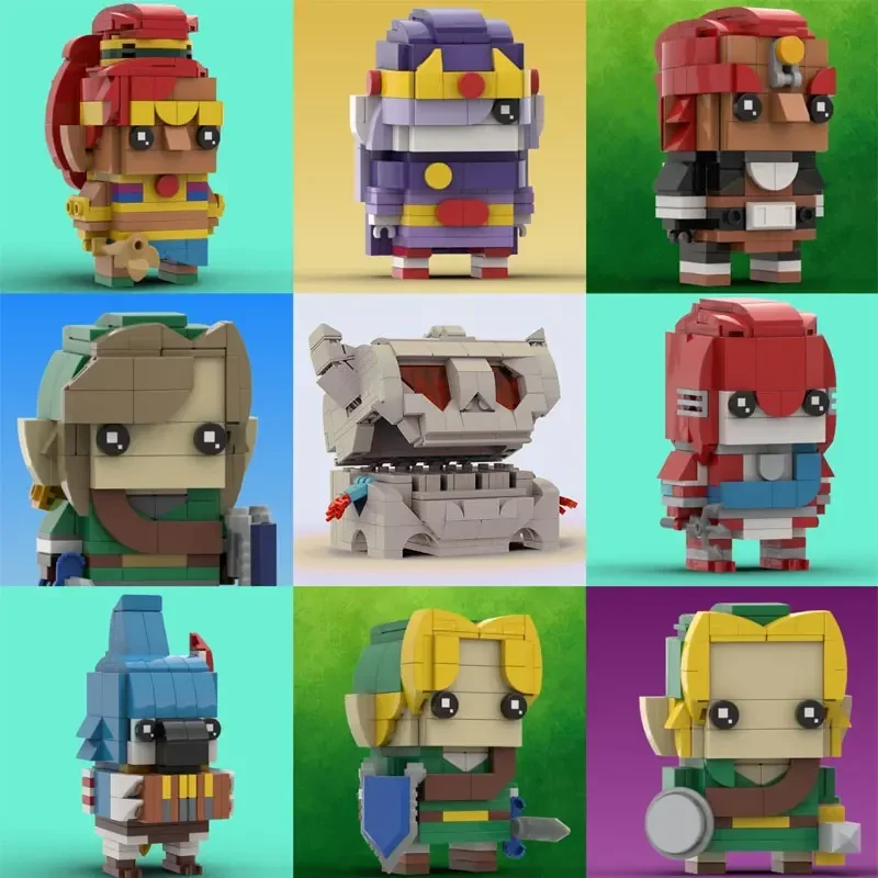 Nový MOC Zeldaed Brickheadz Monster hrudník vaatis urbosas modely budov Bloky hier Akčné figúrky tehly hračky narodeniny darčeky