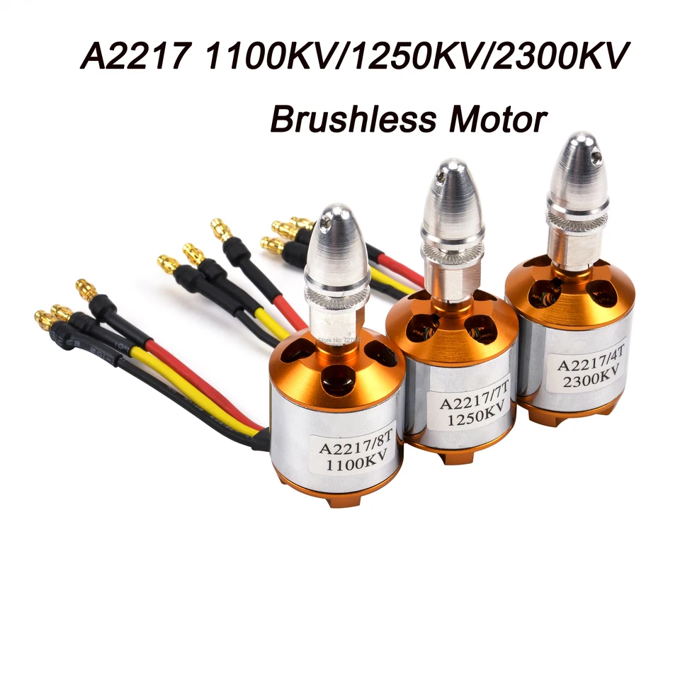 Nový multi -kvadrokptor A2217 2217 1100KV 1250KV 2300KV RC Brushless Outrunner Motor pre 4 osi UFO RC Fixné krídlo lietadla