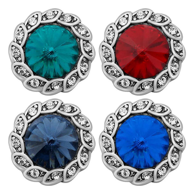 Nový módny kamienok Rotujúce kovové kovové 18 mm Snap gombíky 6Colors Fit 18 mm Snap Jewelry Wholesale KZ3297