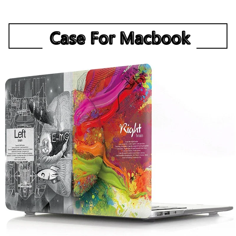 Nový módny mozgový vzor tvrdého notebooku pre MacBook Air Pro sietnicu 11 12 13 15 palcový prípad pre MacBook A1707 A1706 A1708 Prípad