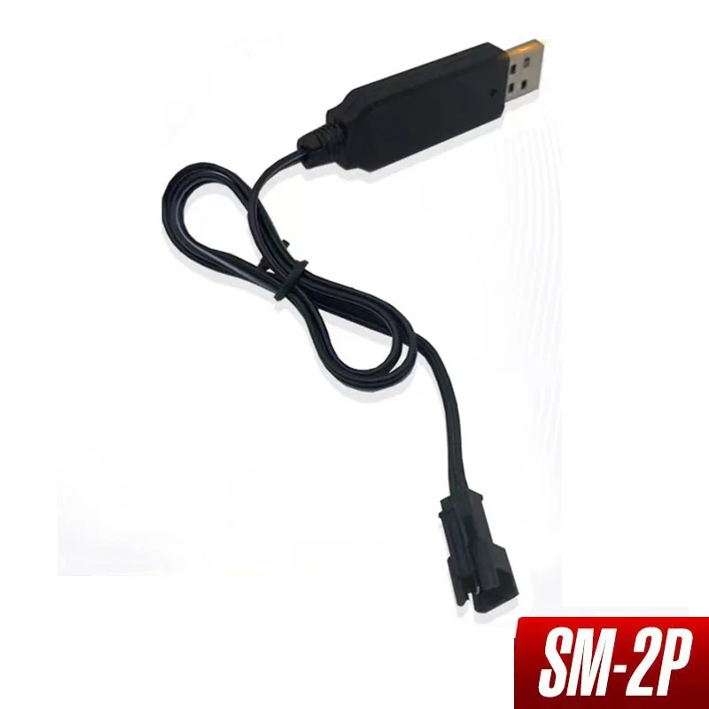 Nový nabíjací kábel USB Battery Charger Ni-CD Ni-MH batérie batéria SM-2P Plug Adapter 3,7 V 250ma výstupné hračky automobil