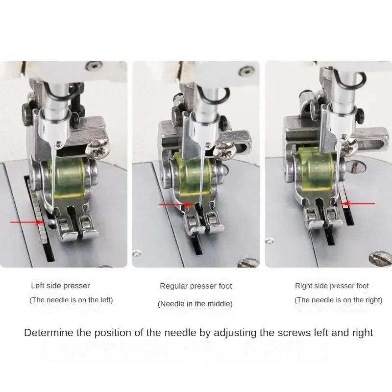 Nový nastaviteľný kábel/pravidelný/zipsový valček Presser Foot #T3 Universal Roller Foot pre priemyselné šijacie príslušenstvo