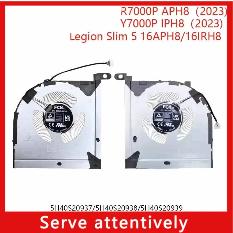 Nový notebook CPU GPU chladiaci ventilátor pre Lenovo Legion Slim 5 16irh8/16ArH8 5H40S20914 C82YA