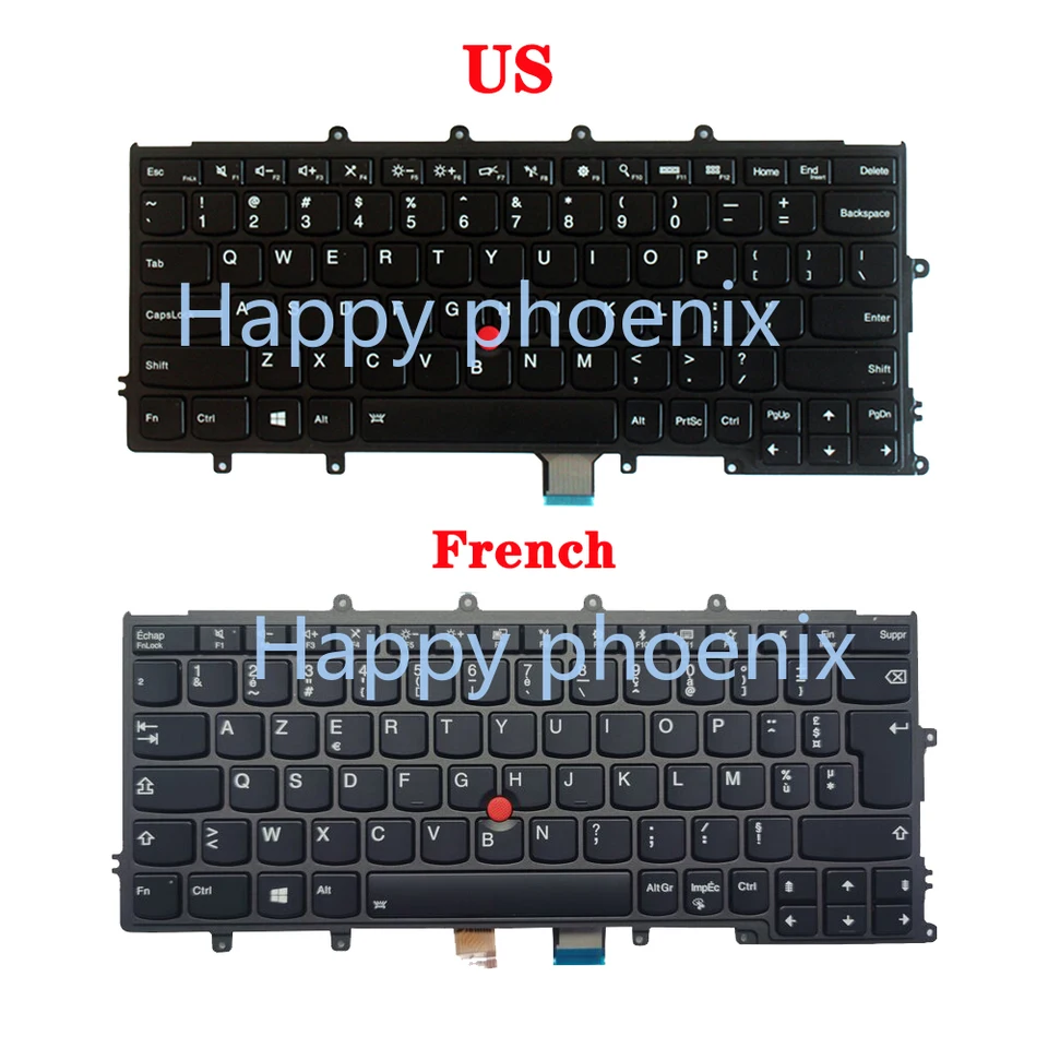 Nový notebook US/French FR klávesnica pre Lenovo ThinkPad X230S X240S X240I X240 X250 X260S X270 04X2013 so podsvietením