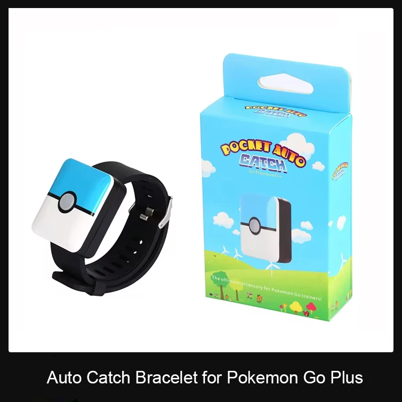 Nový náramok Auto Catch pre Pokemon Go Plus Bluetooth Nabíjateľný štvorcový náramok pre náramok pre Android iOS