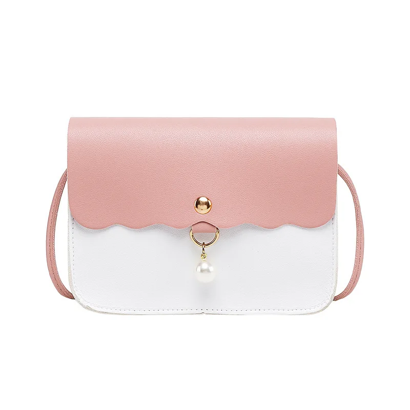 Nový obyčajný vzor visiaci perla jednoduchý single ramená Crossbody Malé štvorcové tašky pre ženy Neformálne a jednoduché tašky na mobilný telefón