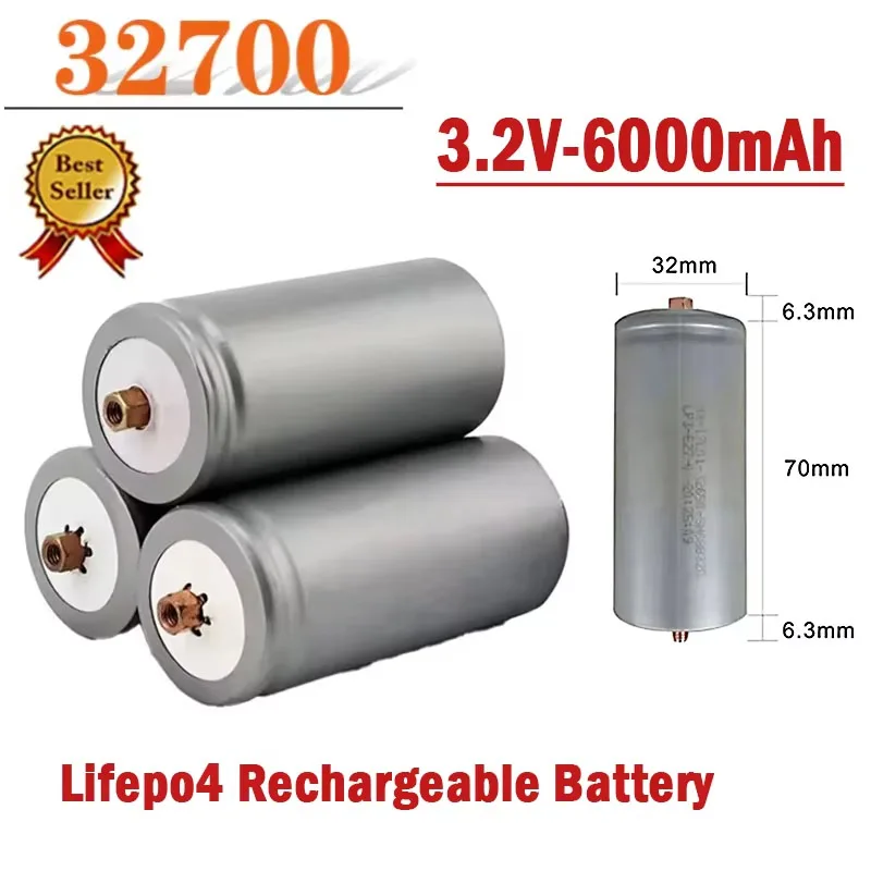 Nový originálny 6000 mAh 3,2V 32700 LifePO4 Nabíjateľná batéria Vysoko kvalitná vysoká kapacita lítiumfosfátového fosforečnanu