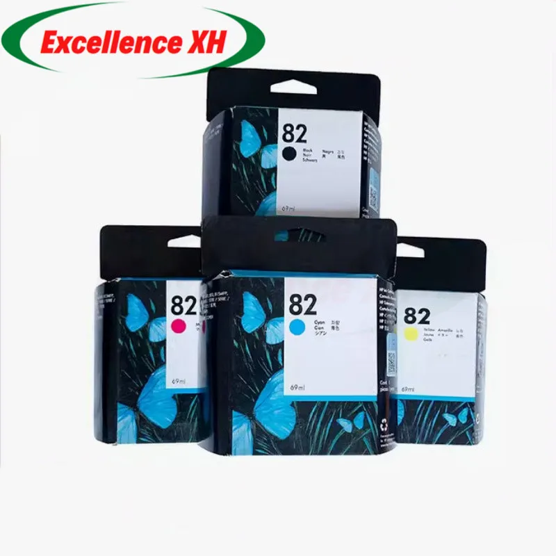 Nový originálny 82 10 C4844A CH565A C4911A C4912A C4913A Platnosť atramentovej kazety pre HP DesignJet 500 800 815 820 510 111 TLAČ