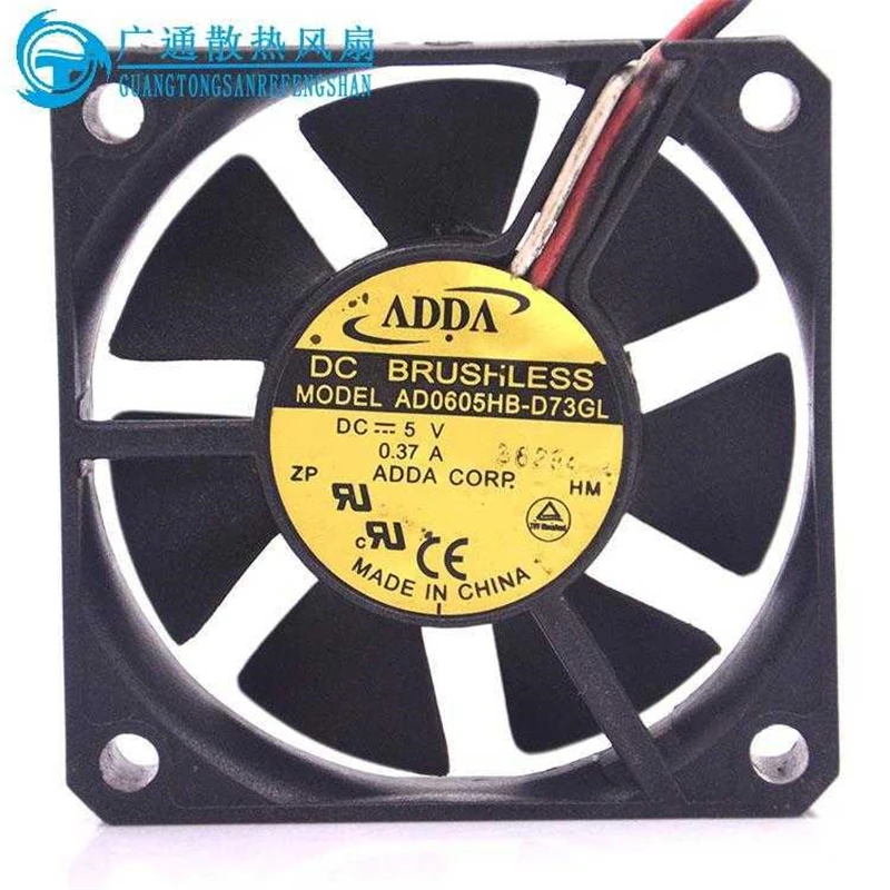 Nový originálny AD0605HB-D73GL 6015 5V 0,37A 6 cm prepínač chladiaceho ventilátora