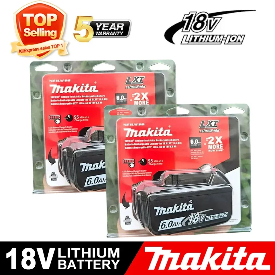 Nový originálny Makita 18V 6.0AH Nabíjateľný elektrický náradie batéria 18V Makita s LED li-ion náhradou LXT BL1860B BL1860 BL1850