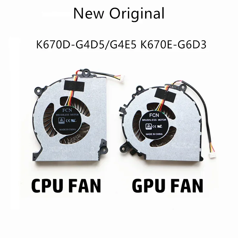 Nový originálny notebook CPU a GPU chladiaci ventilátor pre Shenzhou Ares K670D-G4D5 K670D-G4E5 K6770E-G6D3 ventilátor DFS150705350T DFB451005M20T
