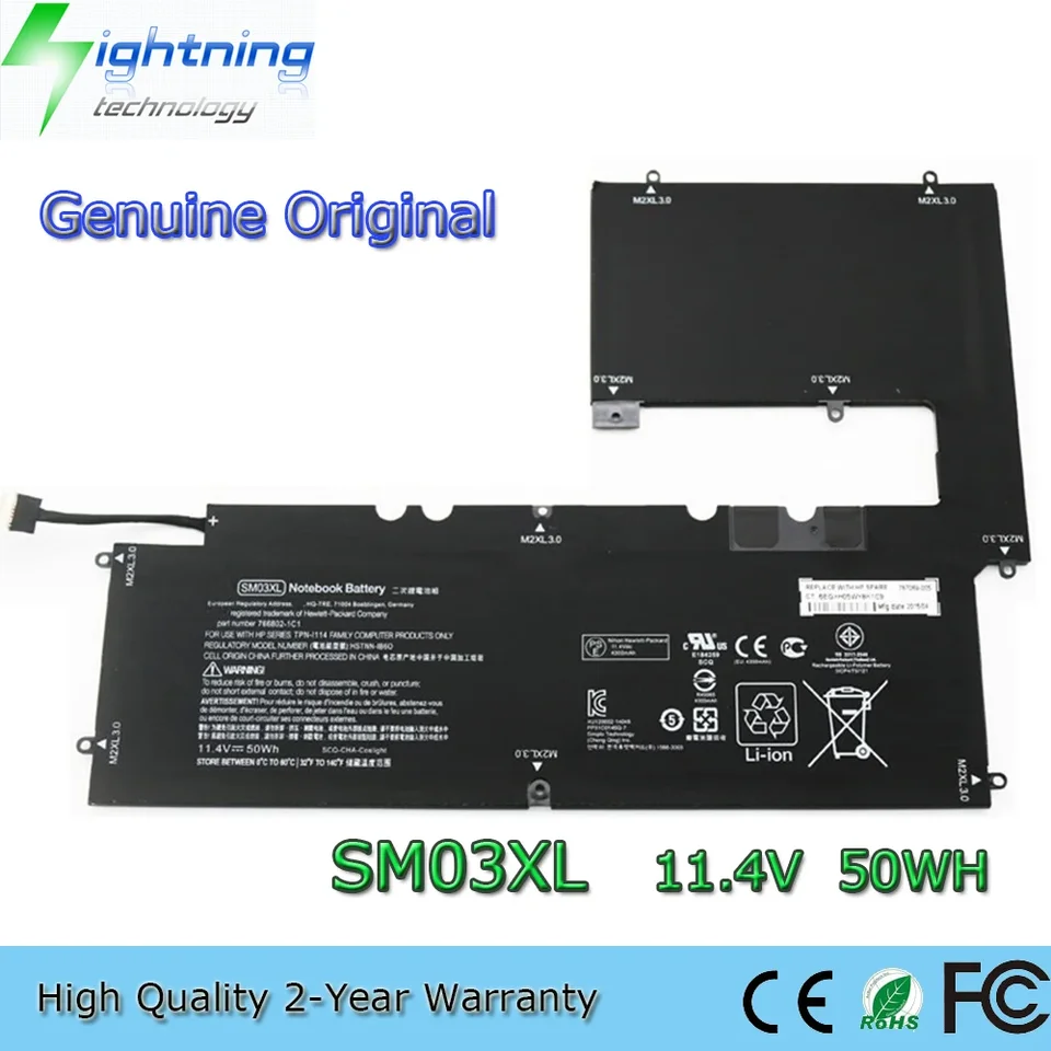 Nový originálny SM03XL 11.4V 50WH NAPOHLATNÝ batériu pre HP Envy X2 15-C101DX 15-C001TU 15-C001NF 15-C010NG