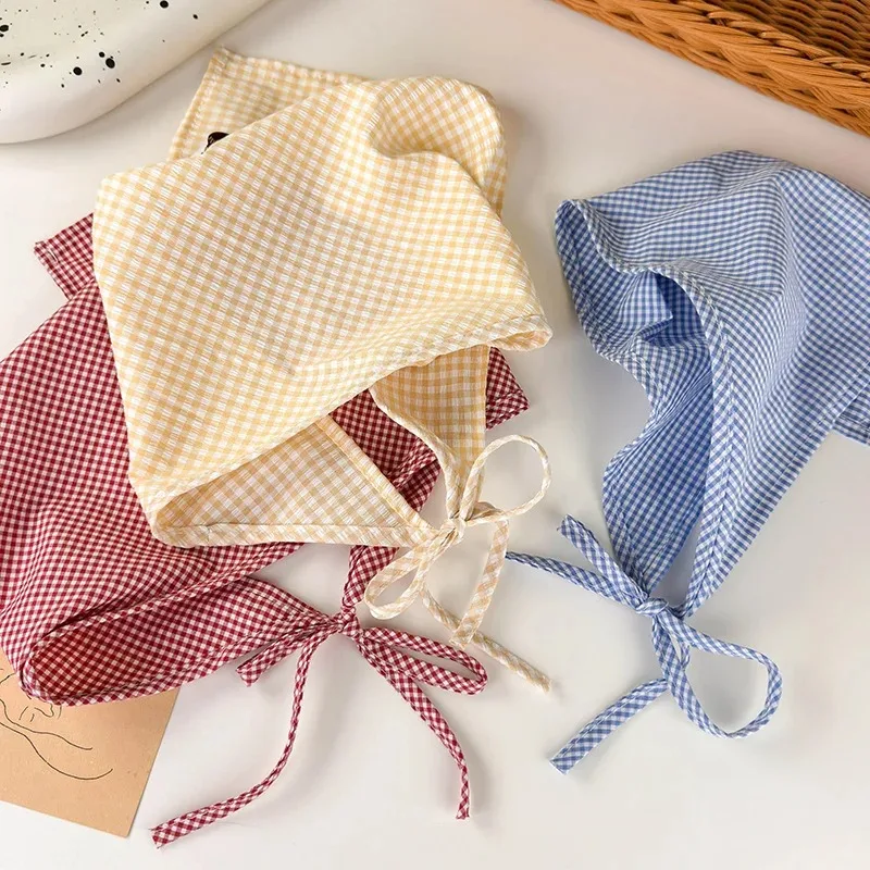 Nový pastoračný štýl Bandana čelenka Dámsky trojuholníkový trojuholník Kaderné kapely Spring Summer Girl Fashion Dekorácie zväzky vlasov šál