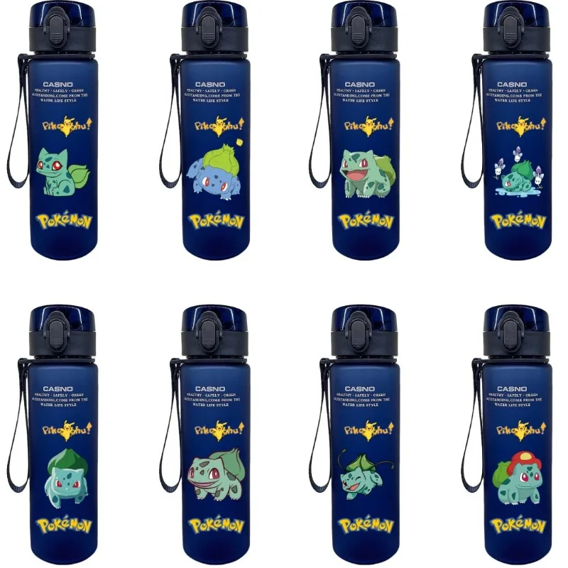 Nový Pokémon prenosný plastový pohár kreslení Bulbasaur veľká kapacita 560 ml pre deti Športový vodný pohár Anime Deň detských darčekov