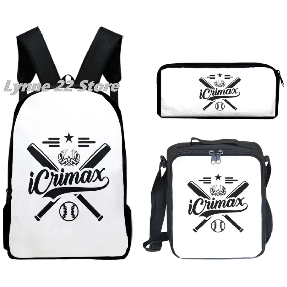 Nový predaj horúcich Icrimax Merch Boys/Girls School Bag, obedová taška, puzdro na ceruzku