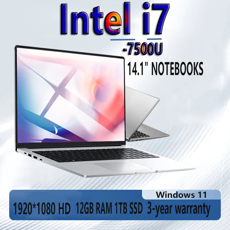 Nový prenosný počítač 2025 prenosný počítač Intel Core i7 7500U 12 GB RAM 1TB SSD Windows 11 1920*1080 Rozlíšenie prenosného počítača 14.1 