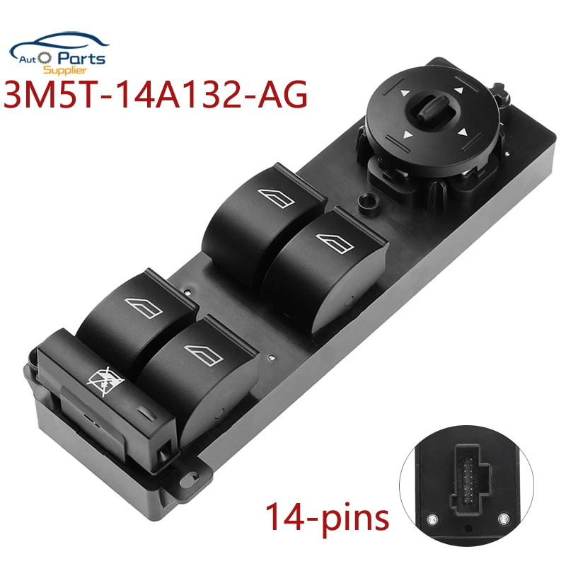 Nový prepínač okna 3M5T-14A132-AG pre Ford Focus MK2 C-Max 3M5T14A132AG 3M5T-14A132-AC